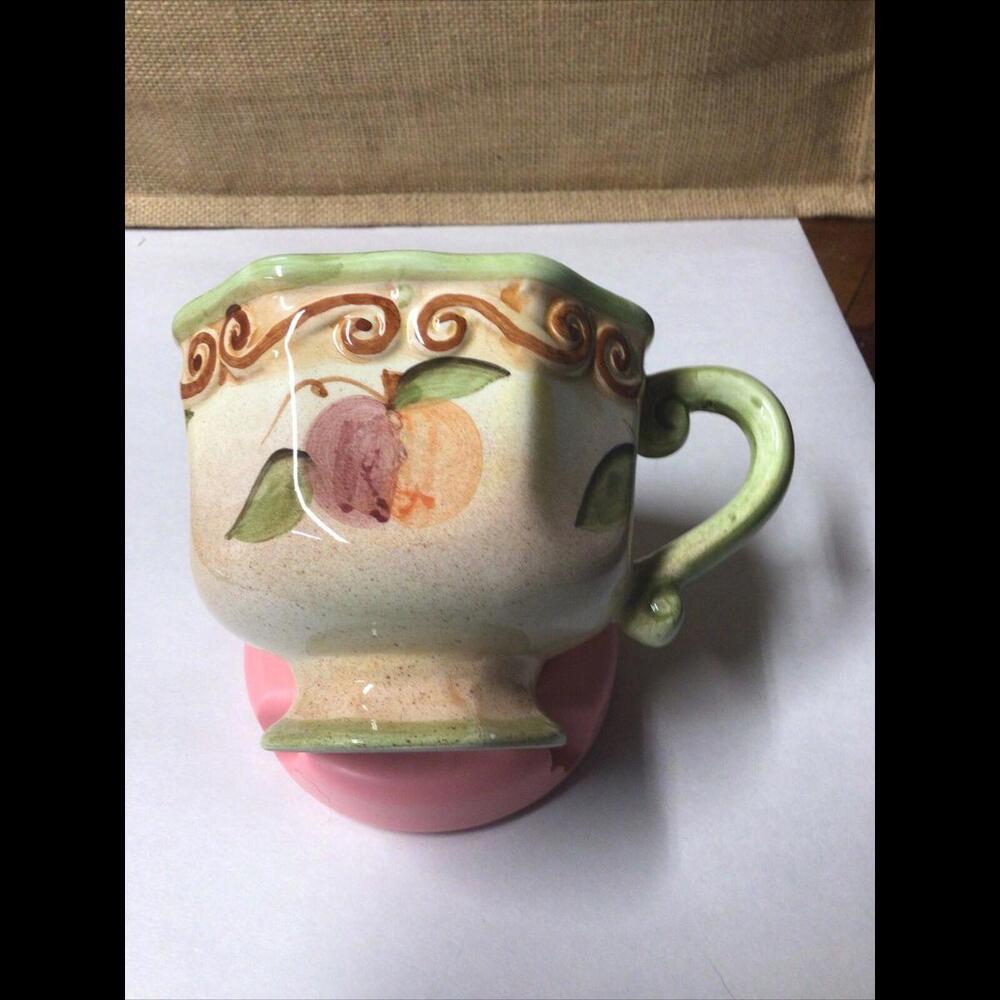 Footed Coffee Mug, Marked “Chino”